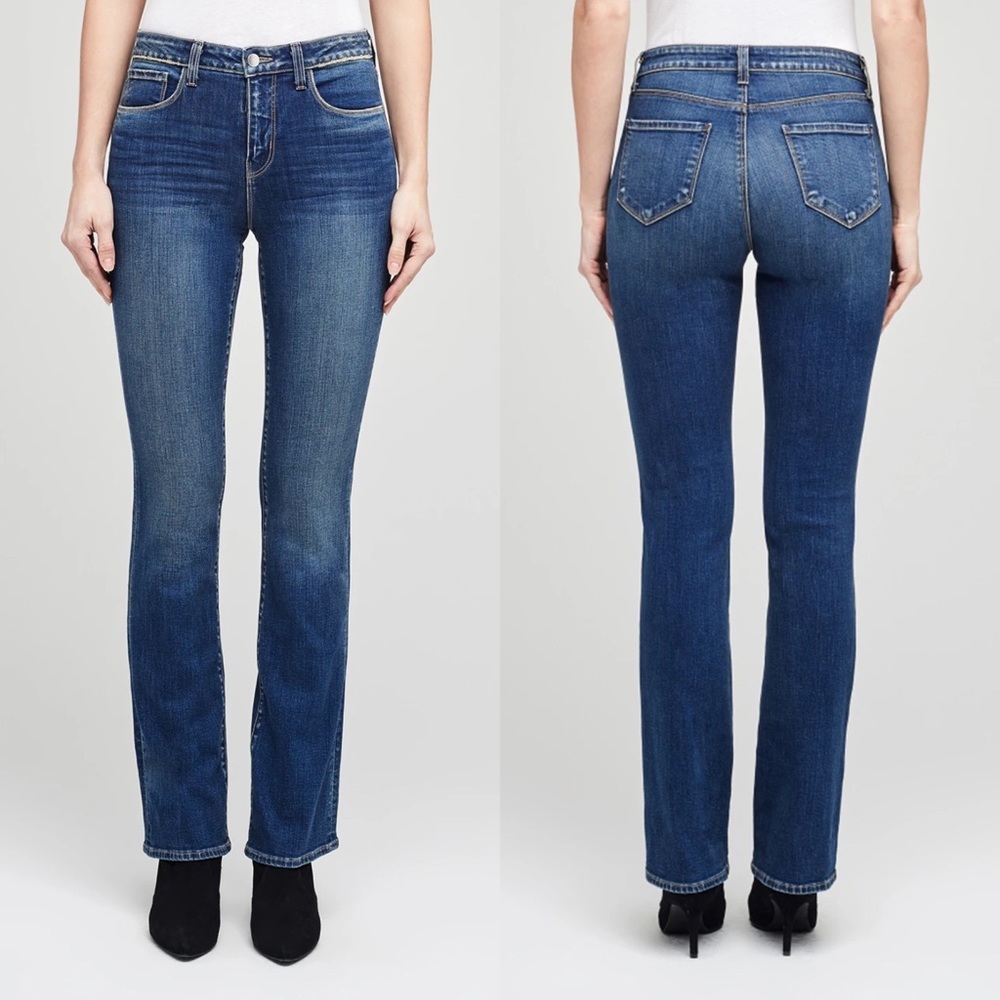 L'AGENCE Oriana High Waist Straight Leg Jeans Monterey Wash 25 NWT